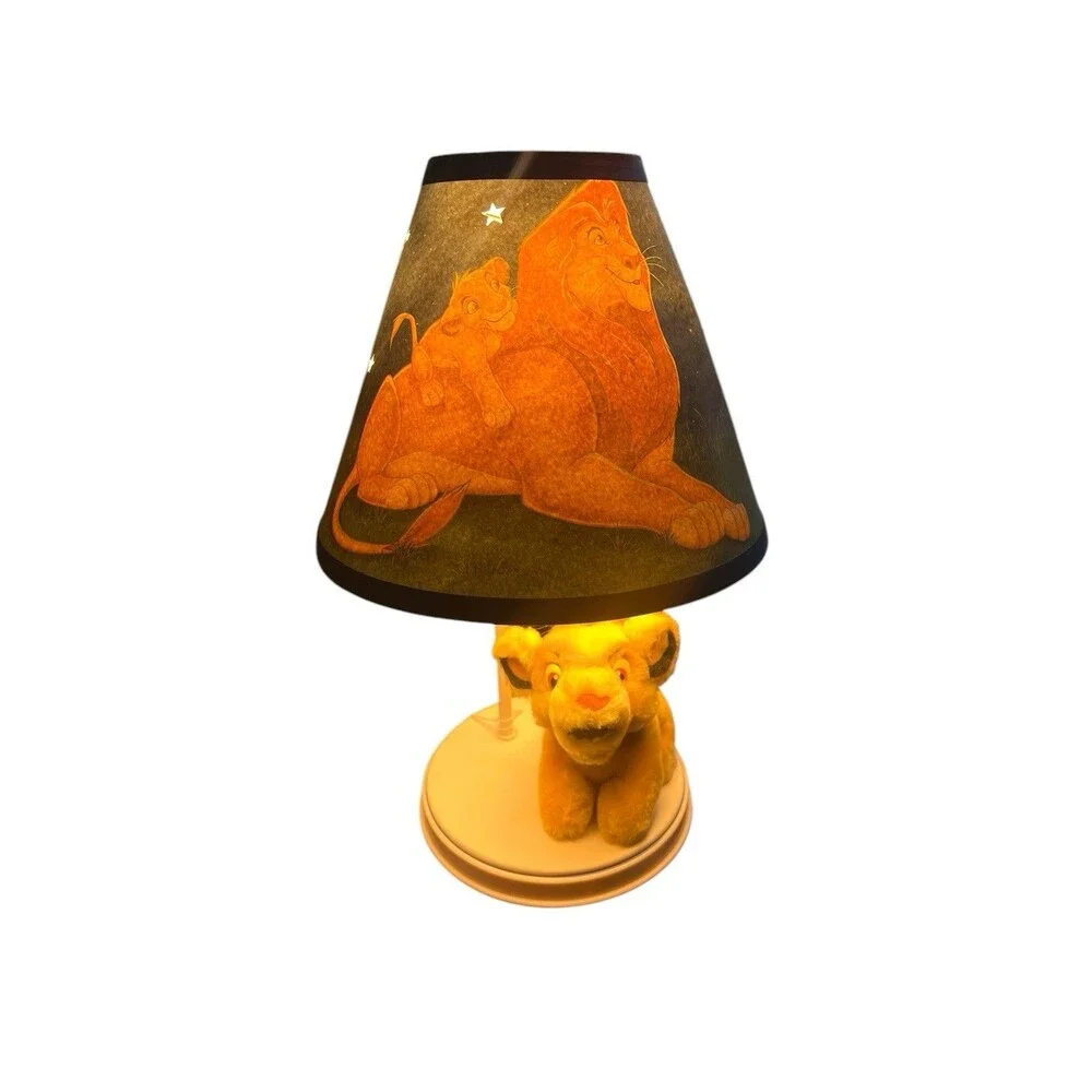 Vintage Lion King Simba Mufasa 1990's Dolly portable lamp Working